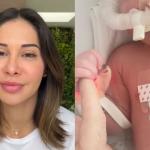 Nasce Eloáh, filha de Maíra Cardi e Thiago Nigro; bebê é internada em UTI