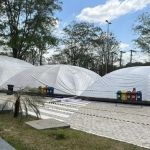 Estrutura usada em solenidade oficial com ministro Alexandre Padilha desaba em Itaúna