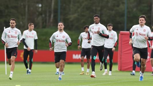 Manchester United em treinamento