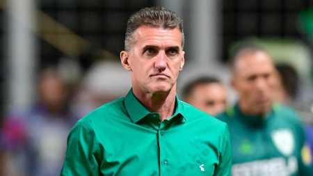 Mancini durante partida entre América e Corinthians, válida pela 9ª rodada do Campeonato Brasileiro da Série A
