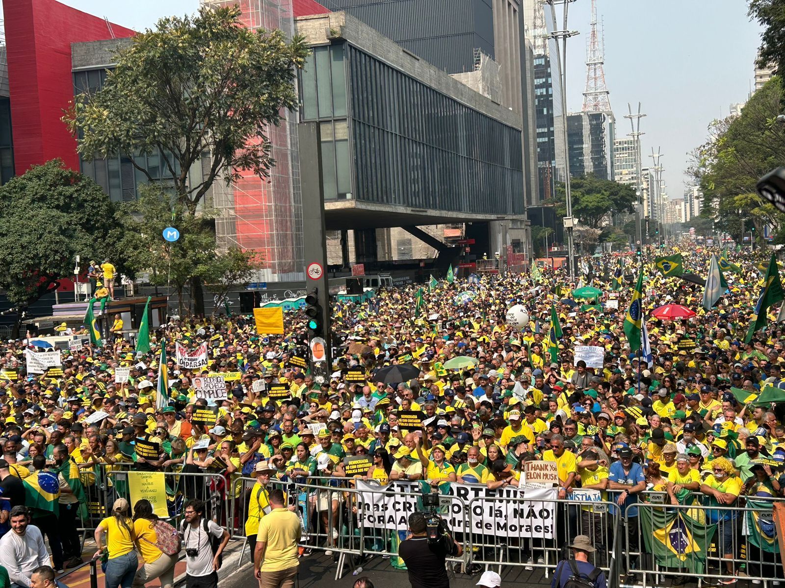 7 de Setembro: Manifestantes tomam avenida Paulista pedindo impeachment de Alexandre de Moraes
