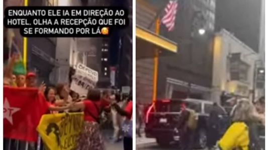 Manifestações pró e contra Lula em Nova York