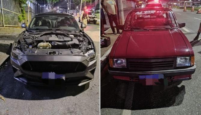 Motoristas de Chevette e Mustang são presos fazendo manobras radicais na avenida Cristiano Machado