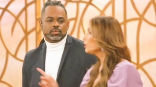 Manoel Soares e Patrícia Poeta no 'Encontro'