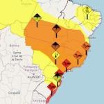 Inmet renova previsão e alerta para chuva e tempestade em 19 estados e no DF; veja mapa