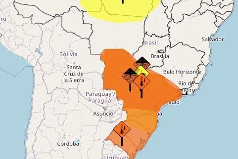Vendaval, frio, tempestade e granizo: veja as centenas de cidades de MG em risco