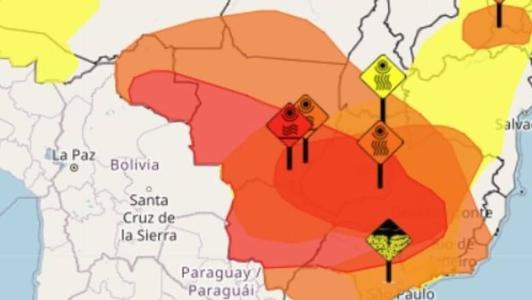 Mapa mostra onde o calor será mais severo