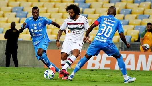 Marcelo , do Fluminense, em jogo pela Copa do Brasil