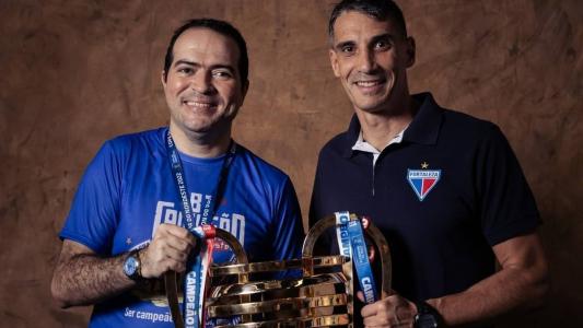 Marcelo Paz e Vojvoda, presidente e técnico do Fortaleza