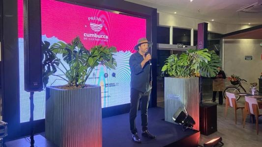 Marcelo Wanderley, coordenador geral do Prêmio Cumbucca de Gastronomia, no coquetel de lançamento da premiação