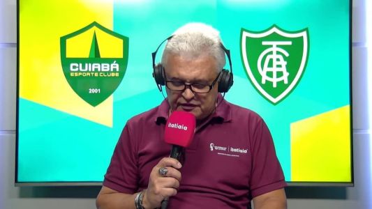 Márcio Rezende durante transmissão de Cuiabá x América