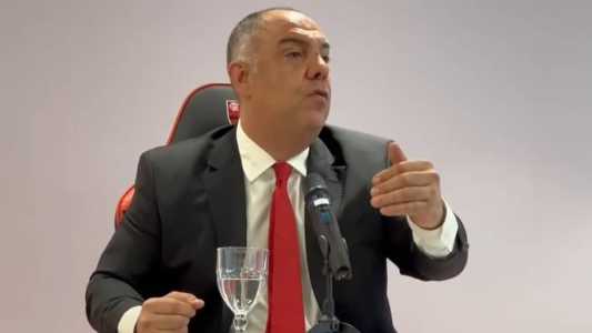 Marcos Braz durante entrevista coletiva nessa quinta-feira