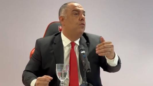 Marcos Braz durante entrevista coletiva nessa quinta-feira
