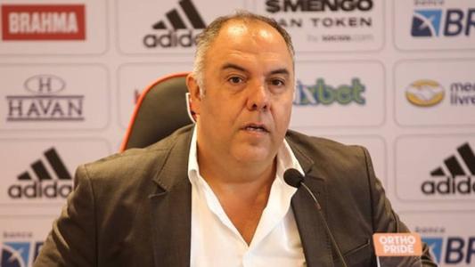 Marcos Braz em entrevista no CT do Flamengo