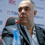 Marcos Braz, VP do Flamengo, marca entrevista coletiva