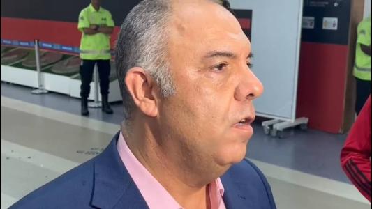 Marcos Braz, vice-presidente do Flamengo, em entrevista coletiva na zona mista do Maracanã