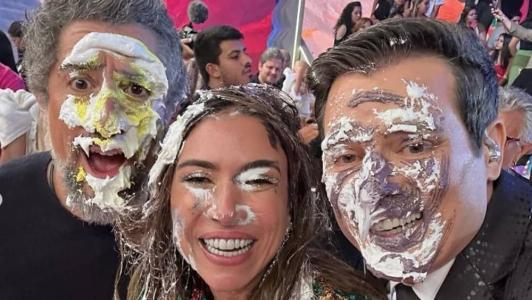 Marcos Mion, Patrícia Abravanel e Celso Portiolli