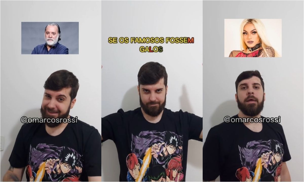Humorista imita voz de famosos 'se fossem galos' com Tony Ramos, Pabllo Vittar e outros