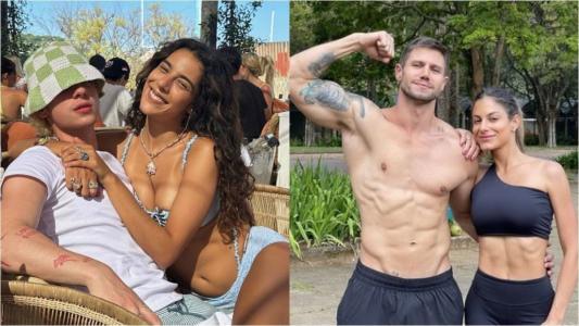 Marina Sena com Juliano Floss e Jonas Sulzbach com Mari Gonzalez