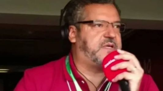 Mário Henrique Caixa durante transmissão de Atlético x LIbertad