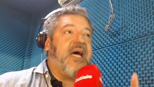 Mário Henrique Caixa, narrador da Itatiaia, no Raulino de Oliveira