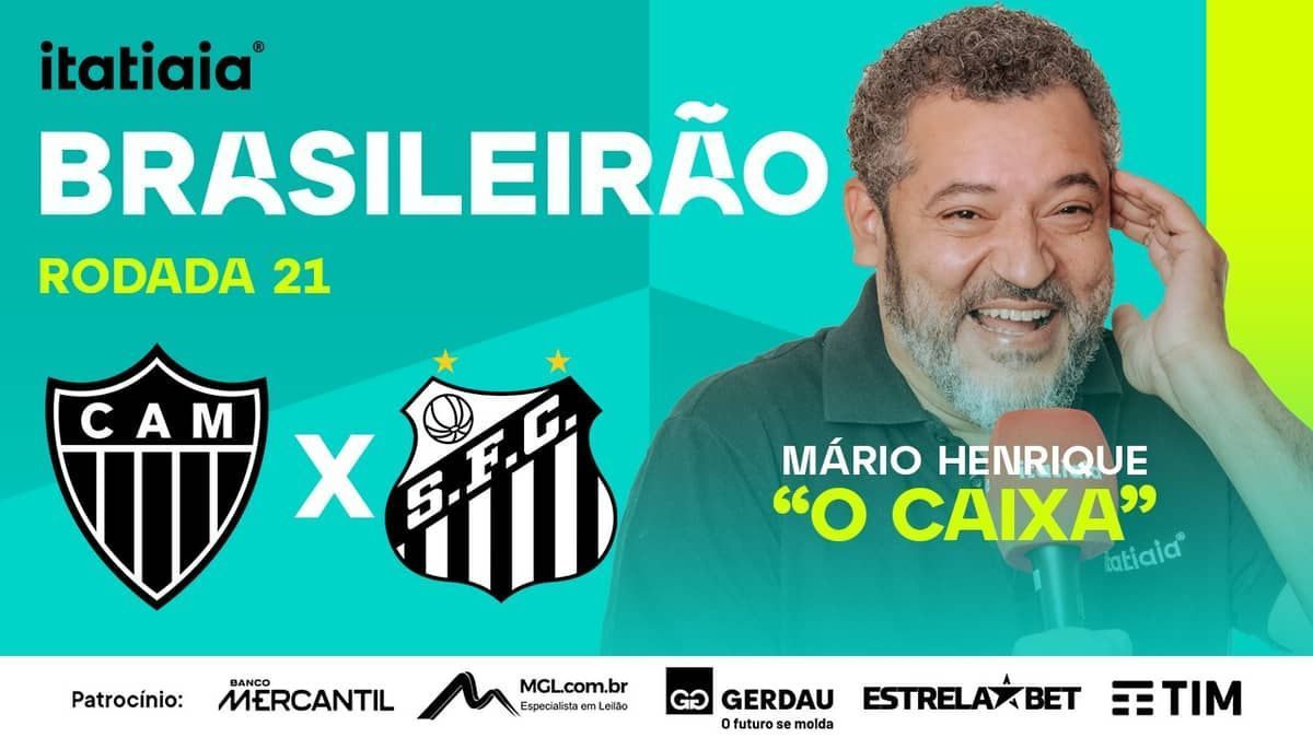 Atlético x Santos na estreia da Arena MRV: assista à transmissão da Itatiaia