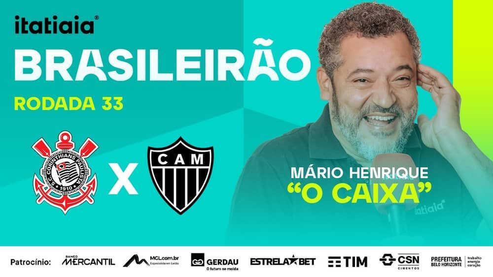 Corinthians x Atlético: assista, ao vivo, à transmissão da Itatiaia