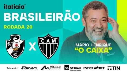 Mário Henrique, o Caixa, comanda a transmissão de Vasco x Atlético