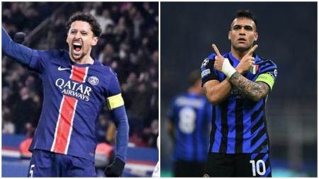 Marquinhos, do PSG; e Lautaro, da Inter de Milão