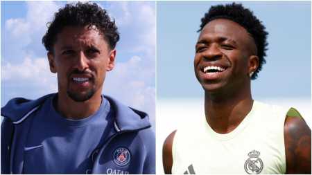 Marquinhos e Vini Jr., estrelas dos elencos de PSG e Real Madrid, respectivamente