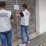 Fiscalização interdita marquise na Av. Itamar Franco em Juiz de Fora