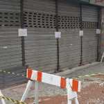 Marquise e obra irregular são interditadas no Centro de Juiz de Fora