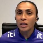 Marta elogia projeto feminino do Cruzeiro, e Ronaldo brinca: 'Fica ótima de azul'