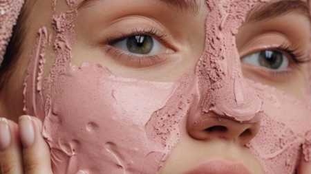 Máscara de argila rosa: limpeza suave para peles sensíveis