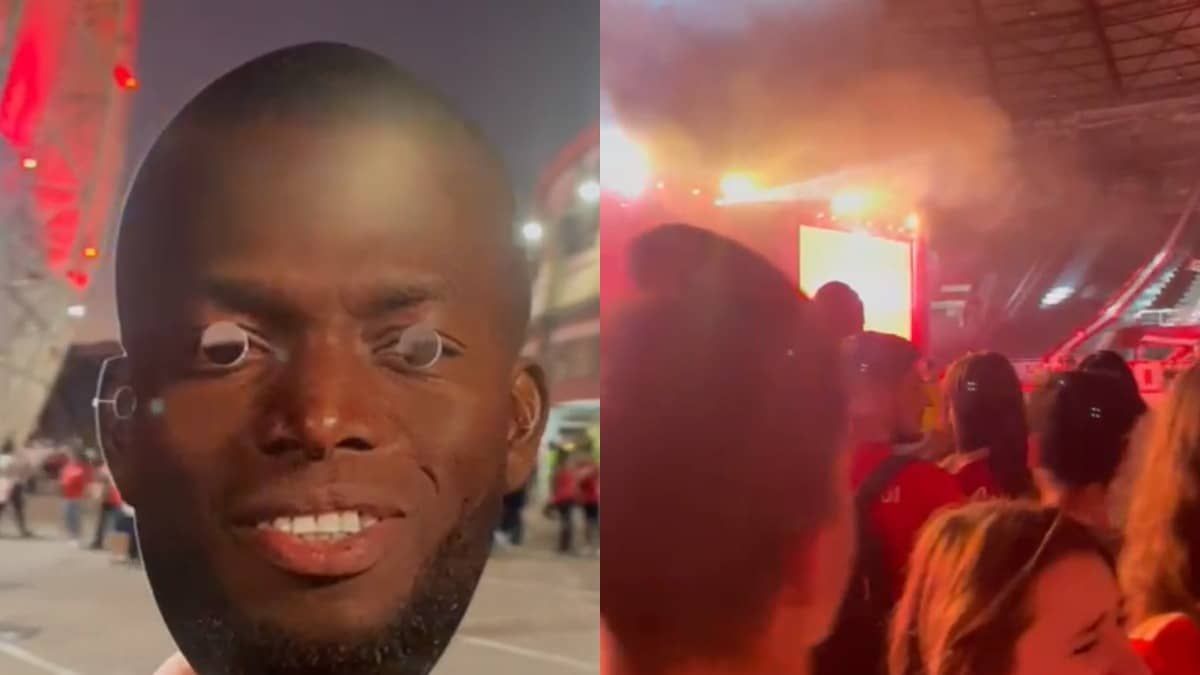 Máscaras e festa: torcida do Inter marca presença na apresentação de Valencia