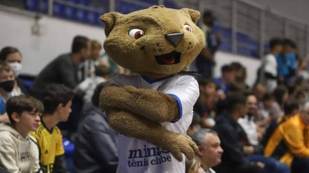 Mascote do Minas Tênis Clube em jogo de futsal