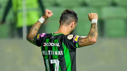 Mastriani durante partida entre América e Grêmio, pela 30ª rodada do Campeonato Brasileiro da Série A