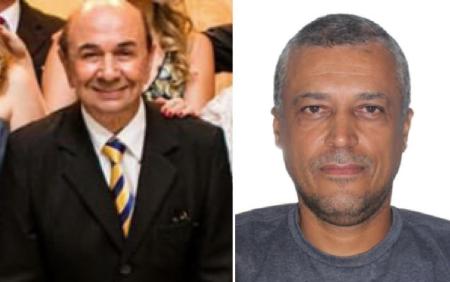 Fotos mostram o delegado Hudson Maldonado Gama e o ex-policial civil de Minas Gerais Rodrigo César Costa Barbosa