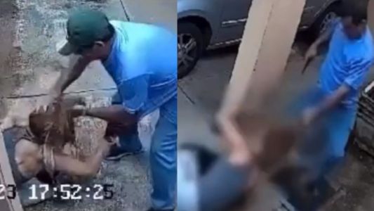 Foto mostra homem agredindo e atirando contra a ex-esposa em Uberlândia, no Triângulo Mineiro