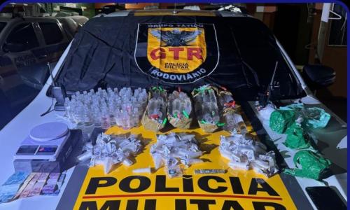 materiais apreendidos operação antidrogas bom jardim de minas - divulgação PMR