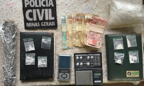 materiais apreendidos trafico de drogas vicosa