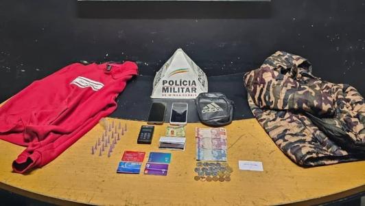 Material apreendido pela polícia