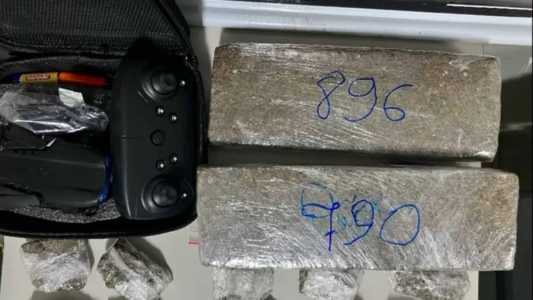 Material apreendido pela polícia