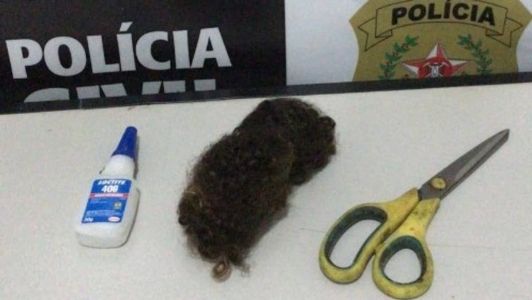 Material apreendido pela polícia