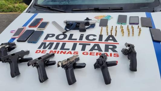 Material apreendido pela polícia