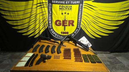 Material apreendido pela polícia