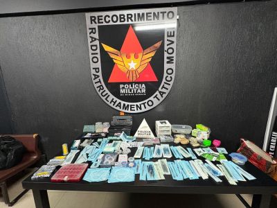 Material odontológico furtado e posteriormente recuperado em ação conjunta da vítima com a Polícia Militar