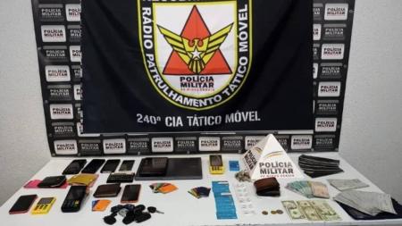 Material, produto de furto, encontrado na residência do suspeito