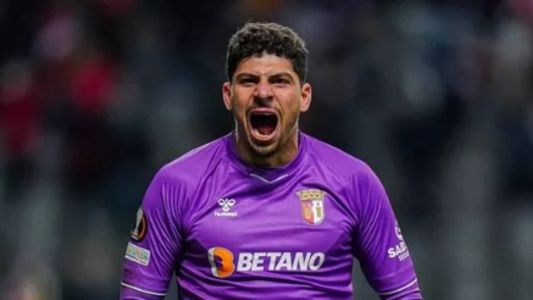 Matheus Magalhães durante classificação do Braga na Liga Europa