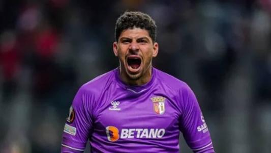 Matheus Magalhães durante classificação do Braga na Liga Europa